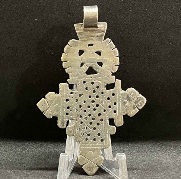 Rare Ancient Ethiopian Coptic Cross pendants Century 19th/20th Amazing - SILVER - Image 2