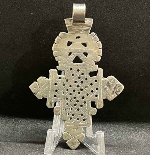 Rare Ancient Ethiopian Coptic Cross pendants Century 19th/20th Amazing - SILVER - Image 3