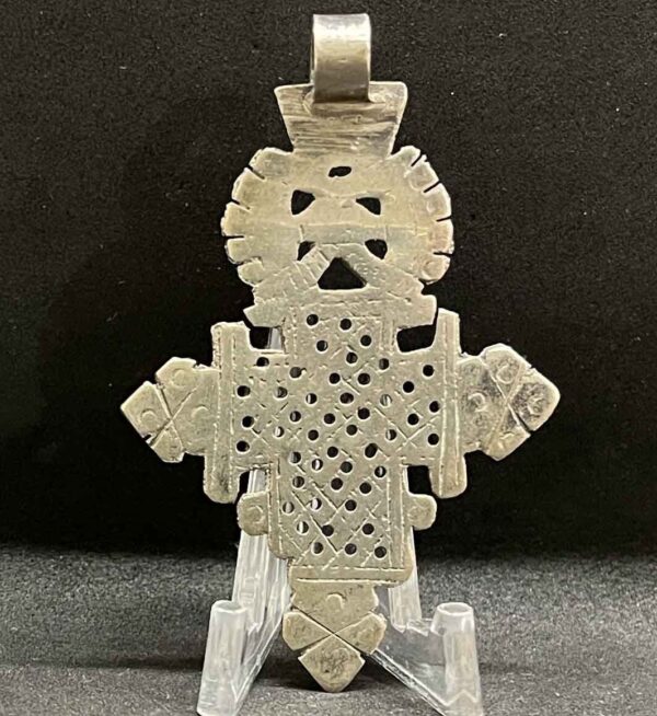 Rare Ancient Ethiopian Coptic Cross pendants Century 19th/20th Amazing - SILVER - Image 4