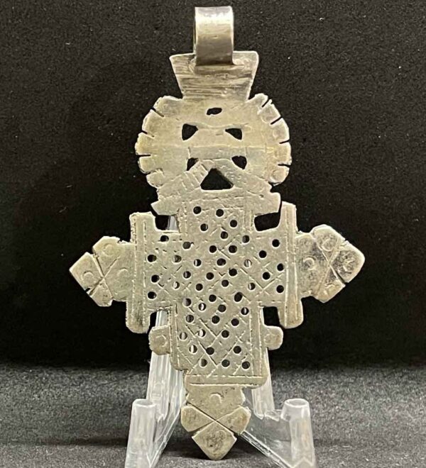 Rare Ancient Ethiopian Coptic Cross pendants Century 19th/20th Amazing - SILVER - Image 5