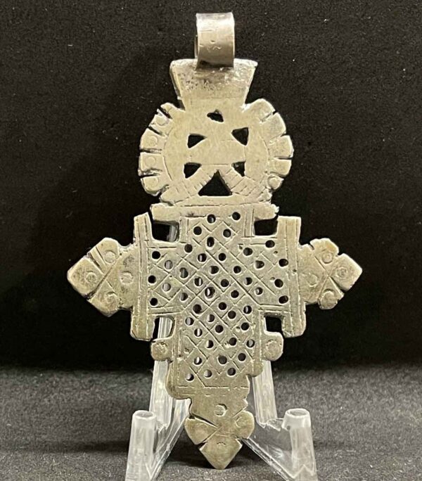 Rare Ancient Ethiopian Coptic Cross pendants Century 19th/20th Amazing - SILVER - Image 7