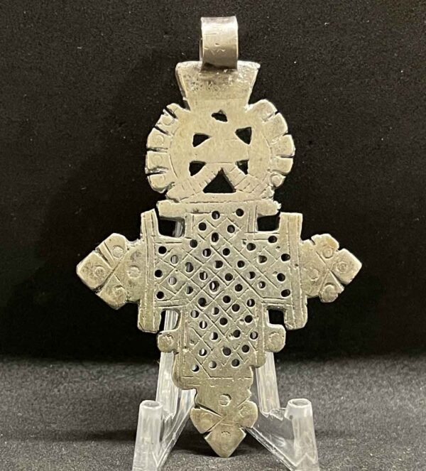 Rare Ancient Ethiopian Coptic Cross pendants Century 19th/20th Amazing - SILVER - Image 8