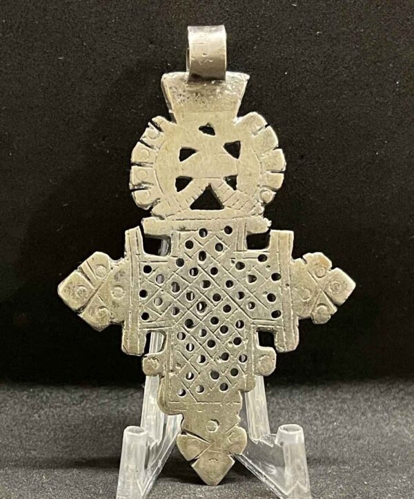 Rare Ancient Ethiopian Coptic Cross pendants Century 19th/20th Amazing - SILVER - Image 9