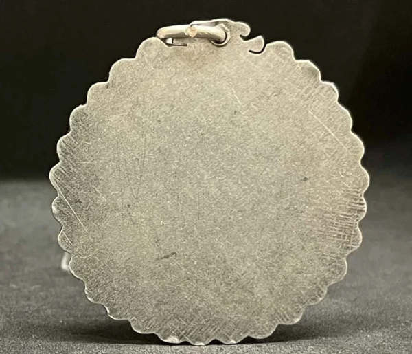 Wonderful 1950´ antique St. Therese of Jesus Child with marquesites silver medal - Image 3