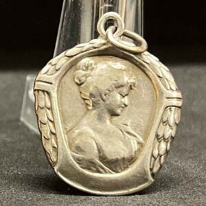 France C 1920 Wonderful antique Art Nouveau lady delicate design charm beauty!