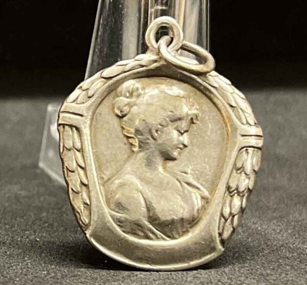 France C 1920 Wonderful antique Art Nouveau lady delicate design charm beauty!