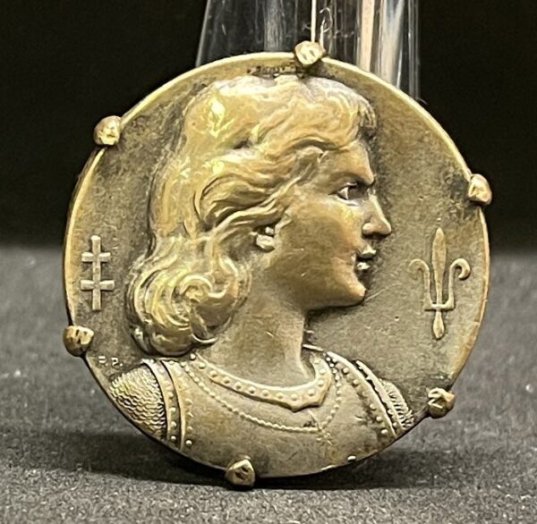 France 1900´ antique brooch Joan of Arc Art Nouveau Lorraine Cross Flower Lis