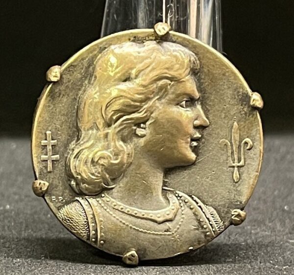 France 1900´ antique brooch Joan of Arc Art Nouveau Lorraine Cross Flower Lis - Image 4