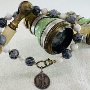 Handmade Pocket Rosary Bracelet with Jasper & shell Turquoise