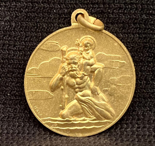 ITALY 1960´ JOHN PAUL XXIII SAINT CHRISTOPHER PROTECTOR DRIVERS CATHOLIC MEDAL