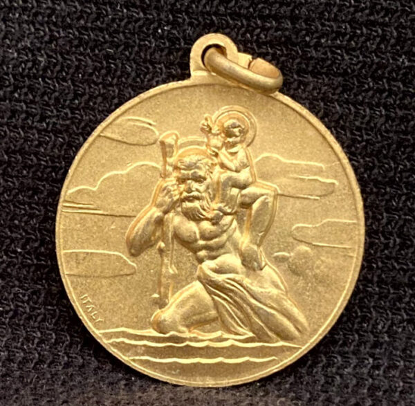 ITALY 1960´ JOHN PAUL XXIII SAINT CHRISTOPHER PROTECTOR DRIVERS CATHOLIC MEDAL - Image 2