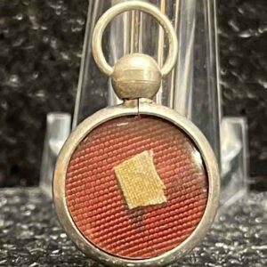 Italy 1940´ S. Anthony Maria Gianelli antique relic medal bombe glass