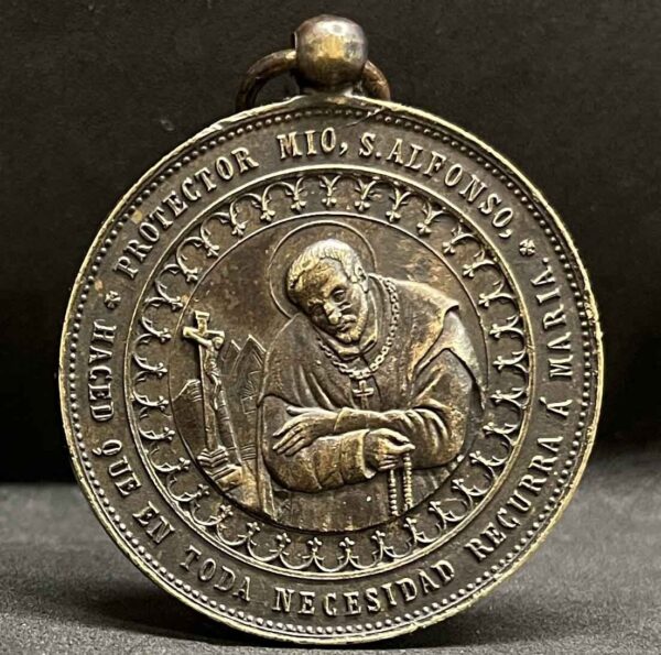 by Kissing, Menden Spain 1920´ St. Alphonsus & Mary Help of Christians old medal - Image 2