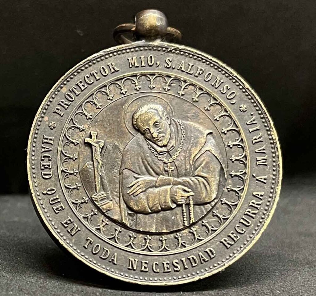 by Kissing, Menden Spain 1920´ St. Alphonsus & Mary Help of Christians old medal