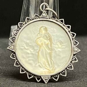 Europe 1940´ Immaculate Conception Cherubs mother of pearl, silver & marcasite