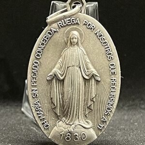 Spain 1940´ antique Miraculous Virgin Mary Sacred Heart of Mary & Jesus