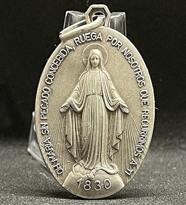 Spain 1940´ antique Miraculous Virgin Mary Sacred Heart of Mary & Jesus
