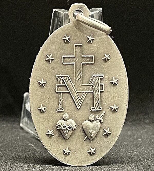 Spain 1940´ antique Miraculous Virgin Mary Sacred Heart of Mary & Jesus - Image 2