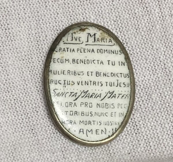 ITALY 1890´ AVE MARIA MIRACULOUS VIRGIN MARY SANCTA MARIA MATER ENAMELED AMAZING - Image 2