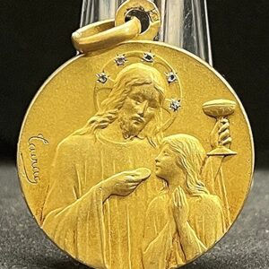 by Tairac France 1911 First Holy Communion Souvenir gold fix & brilliant stones