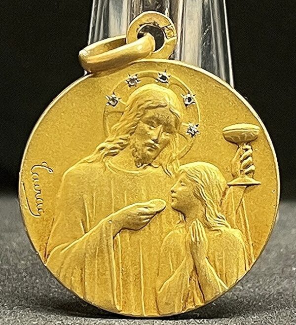by Tairac France 1911 First Holy Communion Souvenir gold fix & brilliant stones