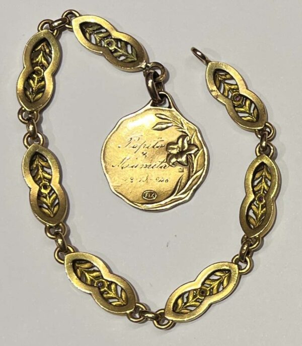 by De Bonald - France 1910´ Jesus Our Lady of Mount Carmel burial medal gold fix - Image 2