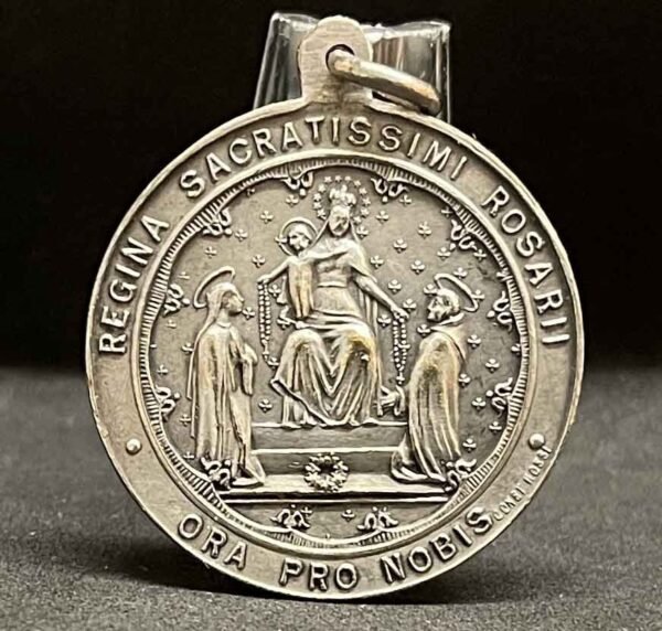 Uruguay 1900´ AVE MARIA Our Lady of Rosary Daughters Assoc. old catholic medal - Image 4