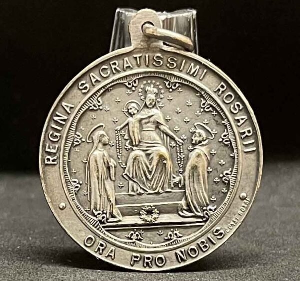 Uruguay 1900´ AVE MARIA Our Lady of Rosary Daughters Assoc. old catholic medal - Image 3