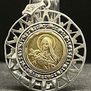 Argentina Circa 1930´ antique Saint Therese of Jesus Child gold, silver & marcasites gorgeous