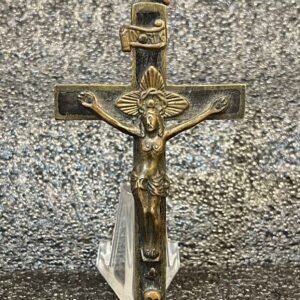 Italy 1880´ antique pectoral nun cross crucifix Jesus Christ skull bones ebony