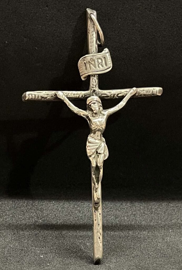Antique silver cross Crucifix Jesus Christ, wonderful piece, excellent condition