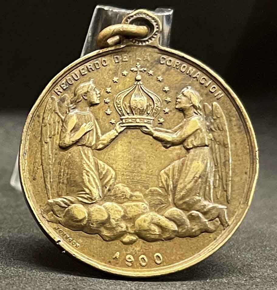 By S. Johnson - Italy 1900 Our Lady of Itati Coronation Souvenir Guardian Angels