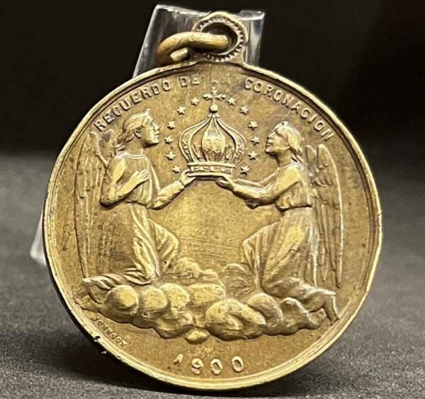 By S. Johnson - Italy 1900 Our Lady of Itati Coronation Souvenir Guardian Angels - Image 5