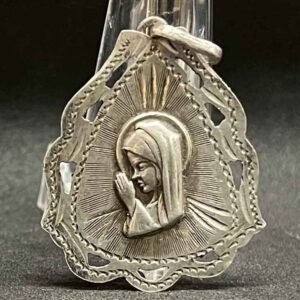 Argentina 1940´ old Virgin Child Girl Artisanal hand made silver "925" catholic