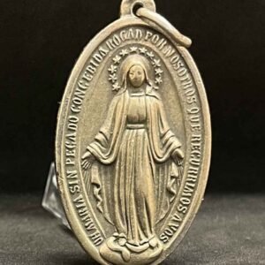 Spain antique Miraculous Virgin Mary Monogram Mary Sacred Heart of Jesus & Mary