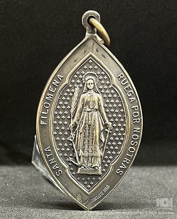 Spain 1910´ antique St Philomene & Immaculate Conception Virgin Art Nouveau - Image 5