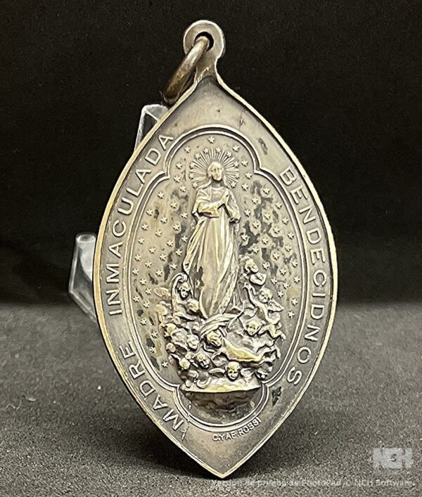 Spain 1910´ antique St Philomene & Immaculate Conception Virgin Art Nouveau - Image 4